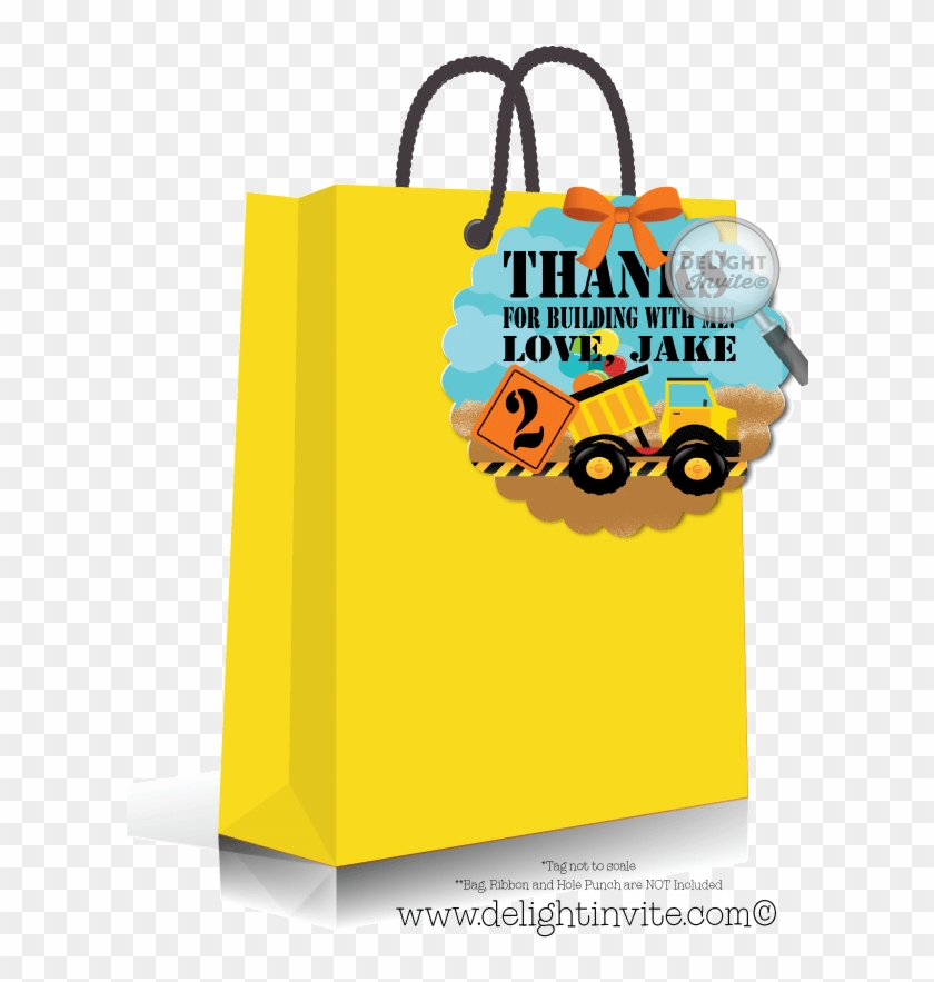 Dump Truck Construction 1st Birthday Favor Tags - Construction Themed Birthday Giveaway Clipart #5035725