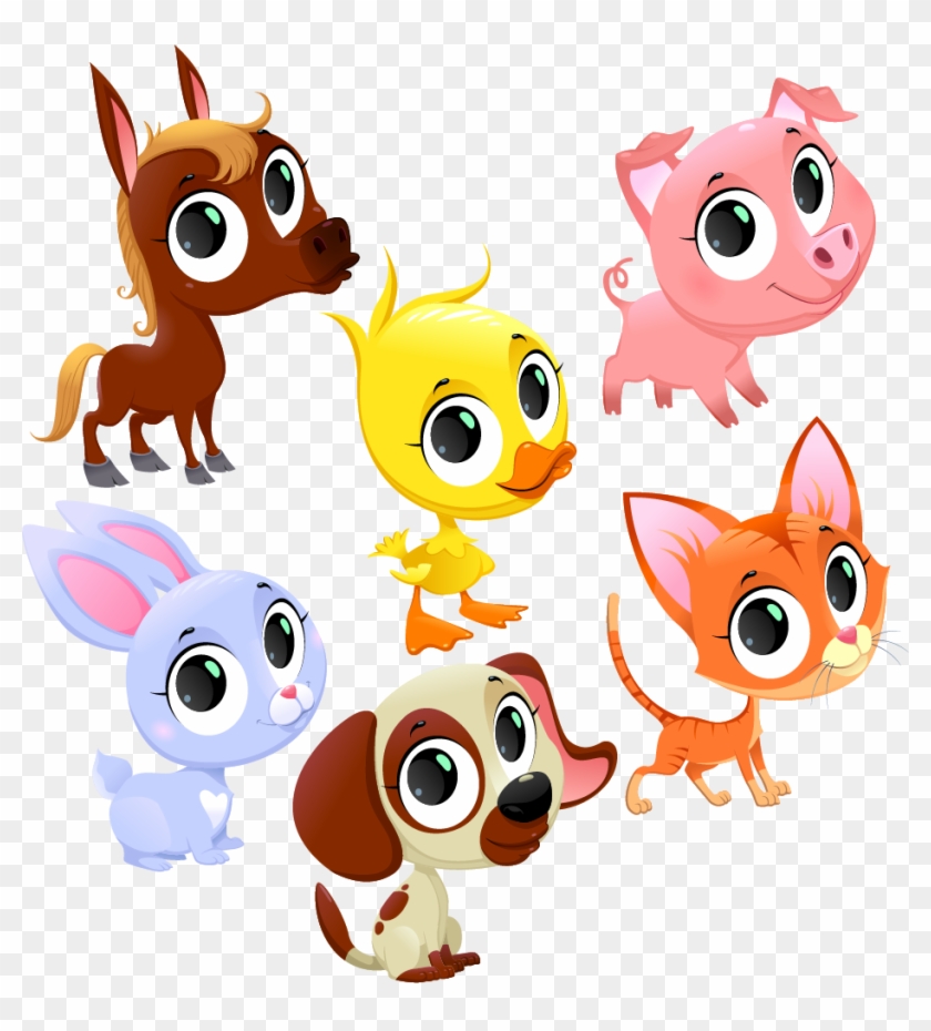 Cartoon Eyes Cute - Cute Animals As Cartoon Drawings Clipart #5035974