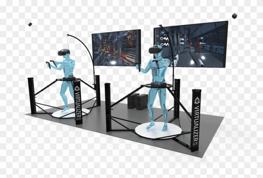 2 Player Vr Entertainment Setup - Virtual Reality Game Setup Clipart
