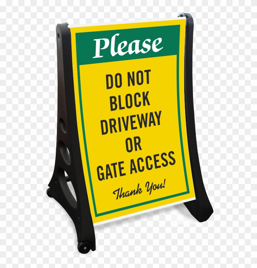 Dont Block Driveway Gate Access Sidewalk Sign - Do Not Block Driveway Sign Legal Clipart #5036716