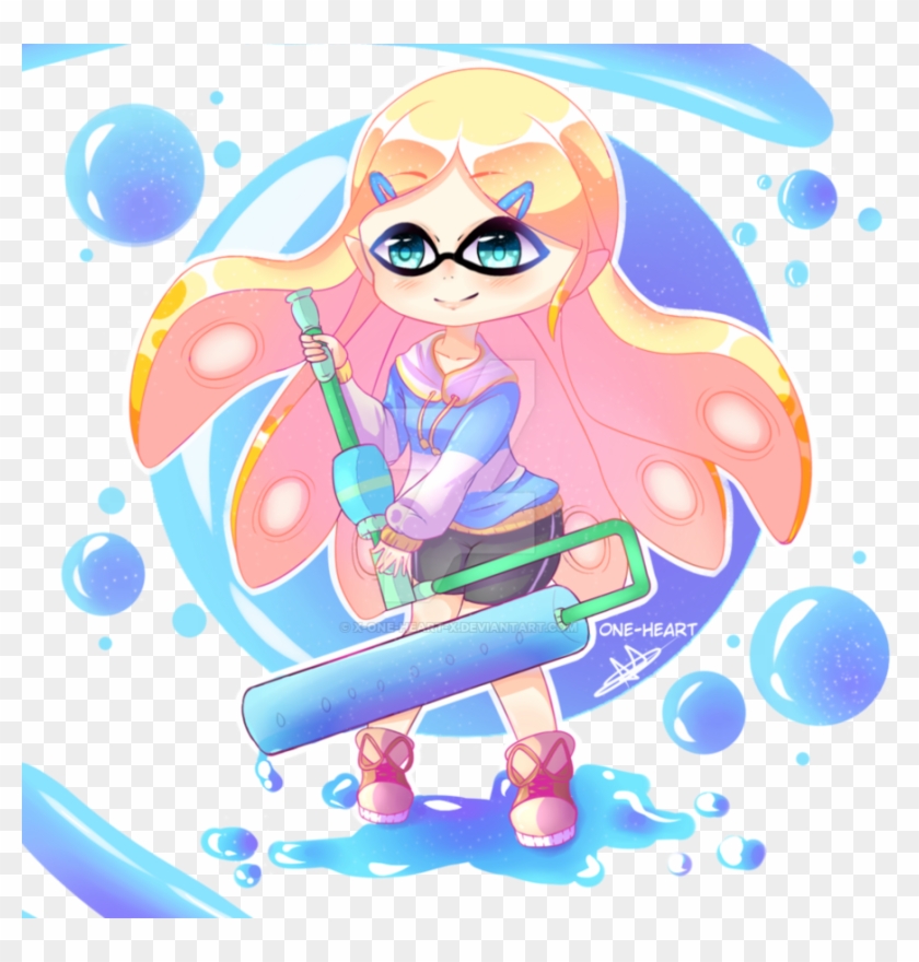 Fanart X Zelda By One Heart On - Splatoon Fanart X Zelda Clipart #5036940