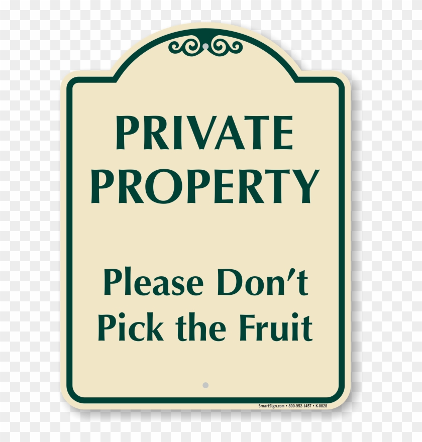 Please Don't Pick The Fruit Signature Sign - Norwegian Public Service Pension Fund Clipart