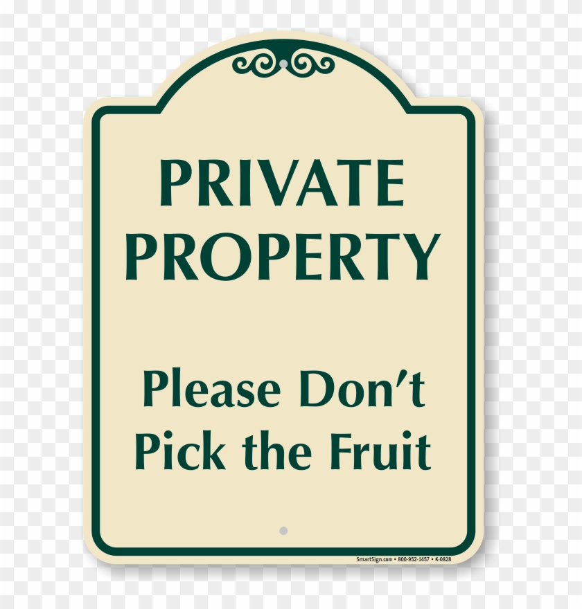 Please Don't Pick The Fruit Signature Sign - Norwegian Public Service Pension Fund Clipart #5036992