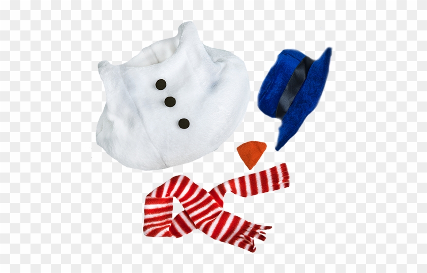 Snowman With Hat, Scarf And Nose - Bib Clipart