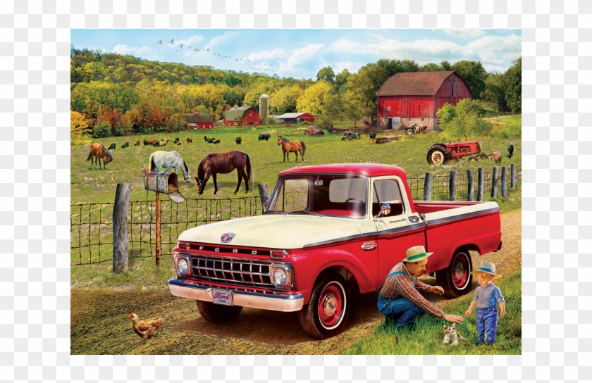 Grandpa's Old Truck - 1965 Ford Pickup Truck Clipart #5037121