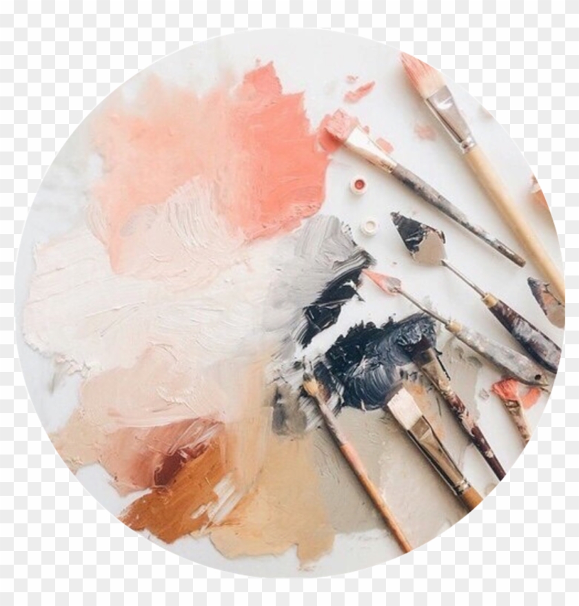 Tumblr Paint Aesthetic Tumblraesthetic Niche Tan Circle - Paint Aesthetic Clipart