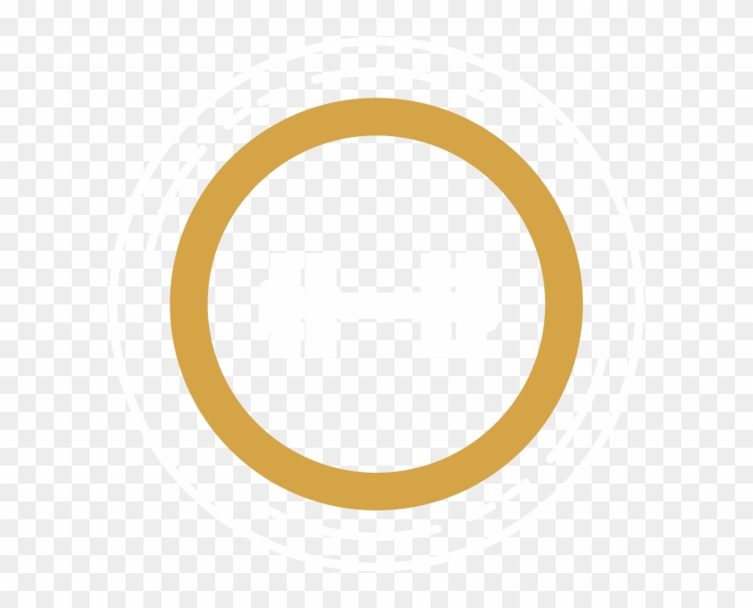 24-hour Fitness Center - Circle Clipart