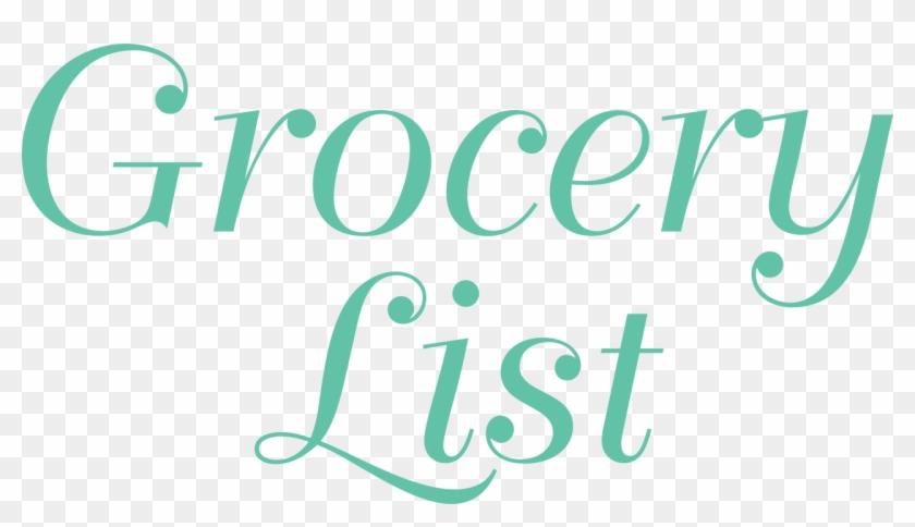 Grocery List Svg Cut File - Calligraphy Clipart #5037668