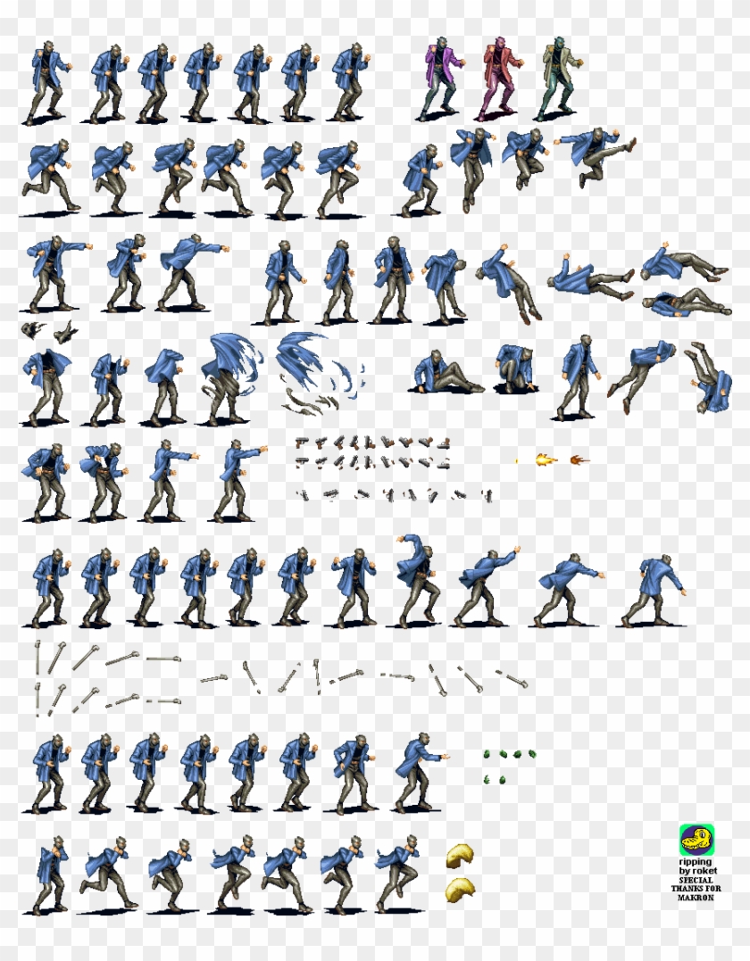 Click For Full Sized Image Cat Burglar - Union Soldier Sprite Sheet Clipart