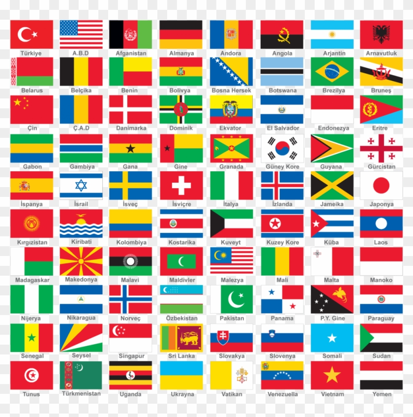 Ülke Bayrağı 9,00 Tl Kdv - Flags Of The World Clipart #5038701