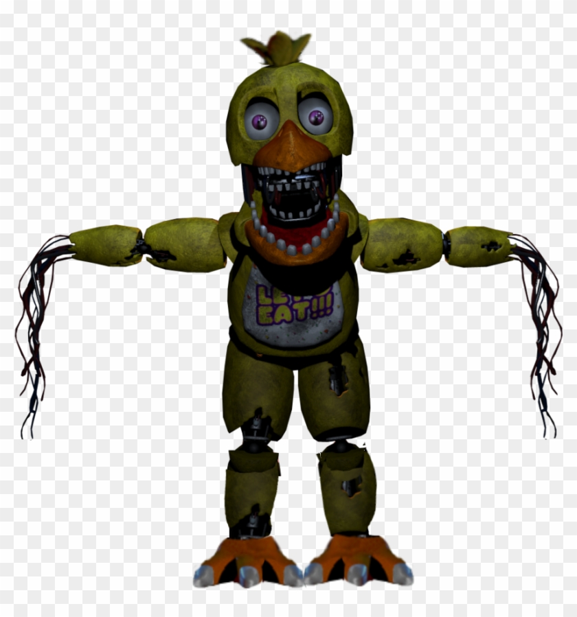 Fnaf Image - Fnaf Withered Nightmare Chica Clipart