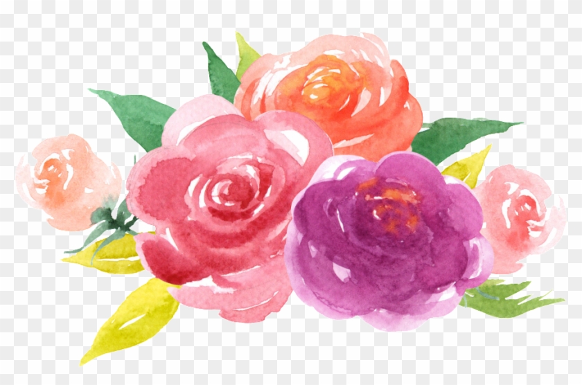 Pintado A Mano De Flores De La Boda Png Transparente - Garden Roses Clipart #5038776