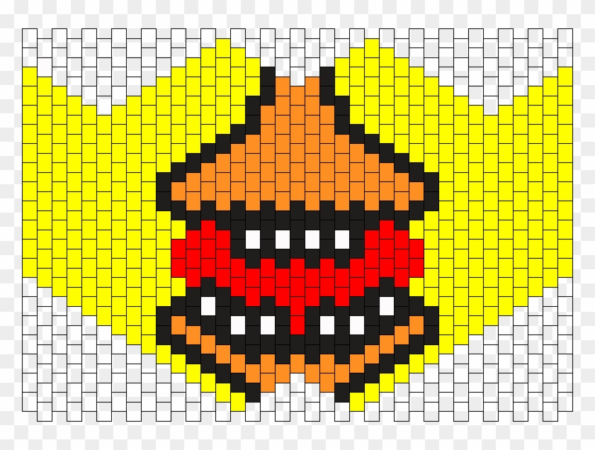 Chica From Fnaf Facemask Bead Pattern - Eye Of Sauron Pixel Art Clipart #5039632