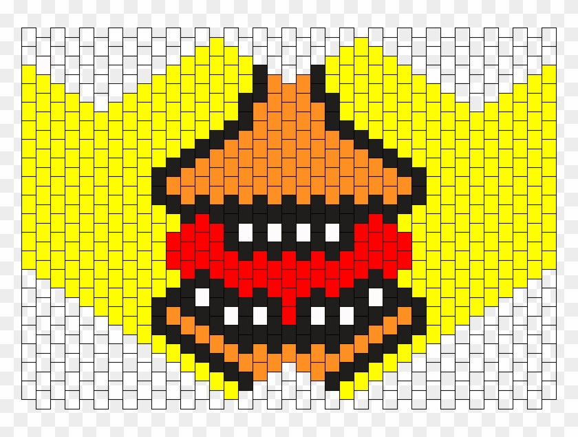 Chica From Fnaf Facemask Bead Pattern - Eye Of Sauron Pixel Art Clipart