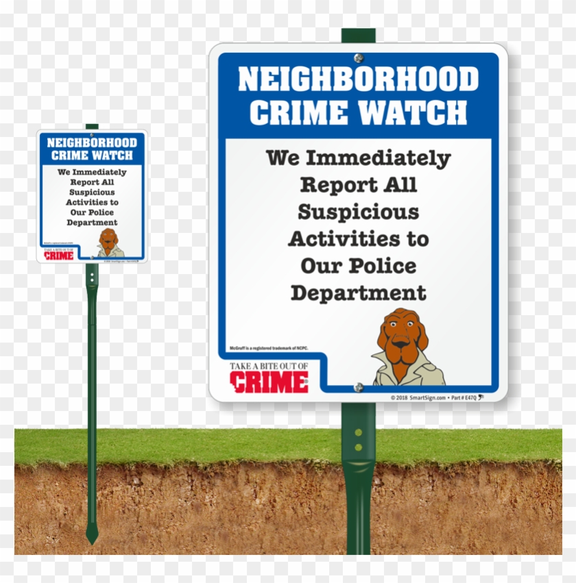 Report Suspicious Activities Crime Watch Lawnboss Sign - Warning German Shepherd Sign Clipart