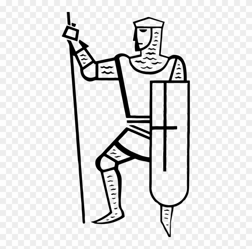 Knight Clip Art Christmas Black And White Computer - Knight Clipart Black And White - Png Download