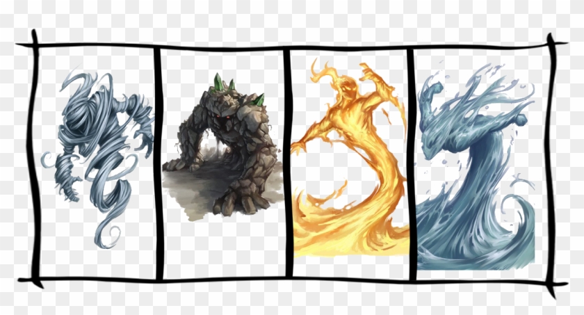 There Are 4 Type Of Elementals - Elemental Clipart #5044180