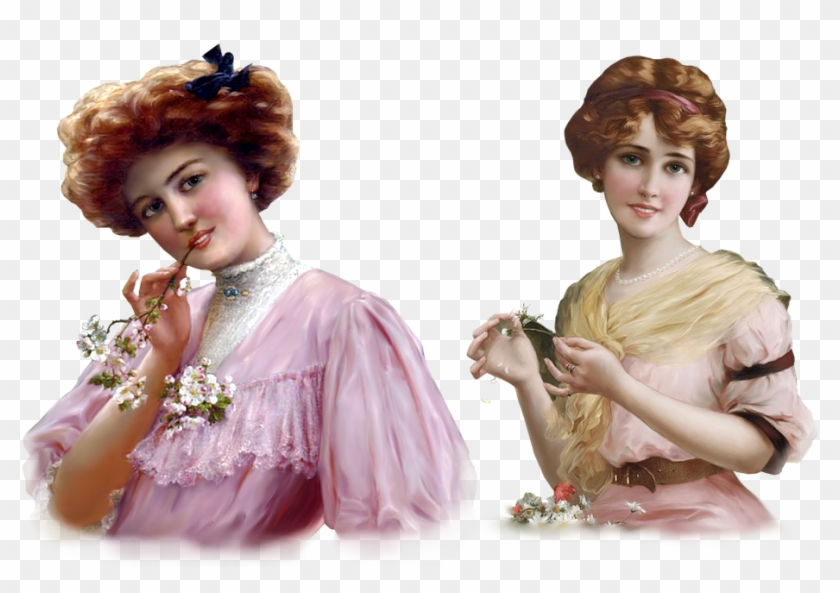 Ladies Art Emile Vernon Women Woman Romantic - Free Images Png Of Victorian Women Clipart #5045673