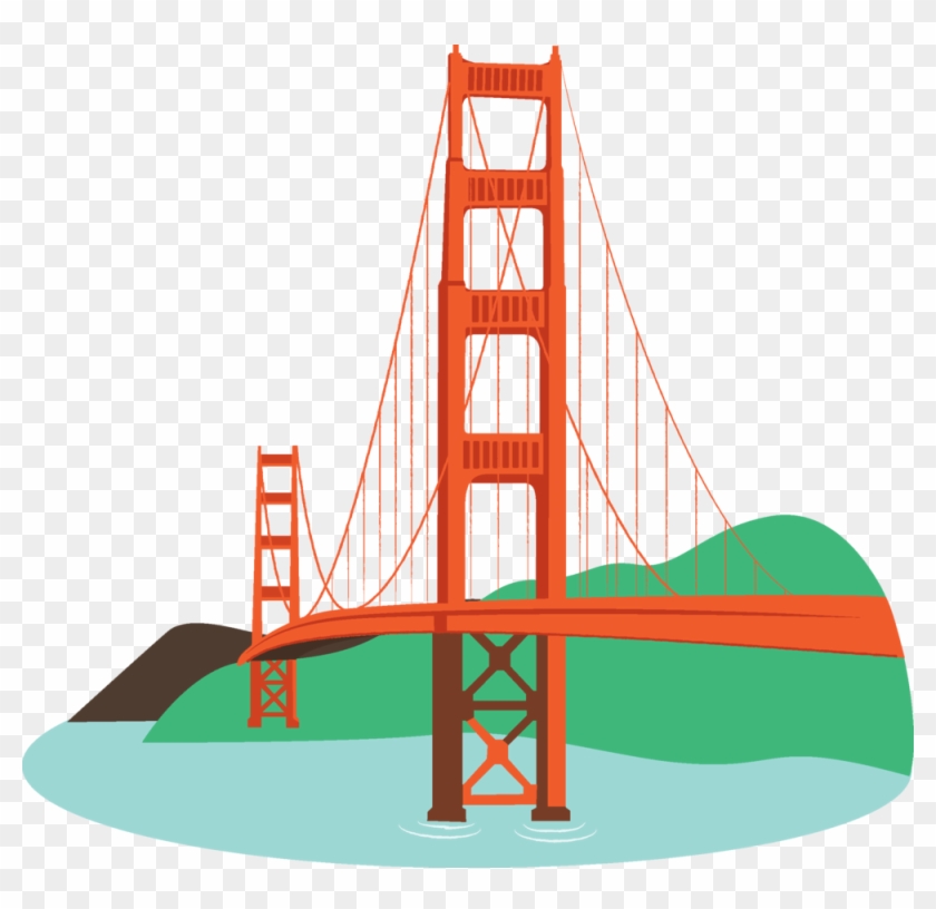 Picture Freeuse Library Bridge The Gap Clipart - Golden Gate Bridge - Png Download #5045939