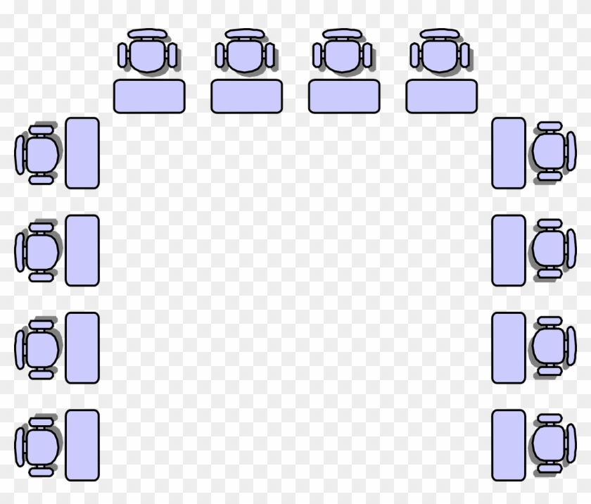 Ideal Classroom Seating Arrangement Clipart #5046415