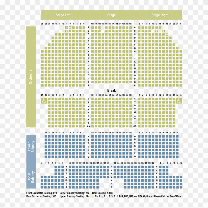 Smith Opera House Seating Chart - Smith Center Seating Chart Clipart #5046870