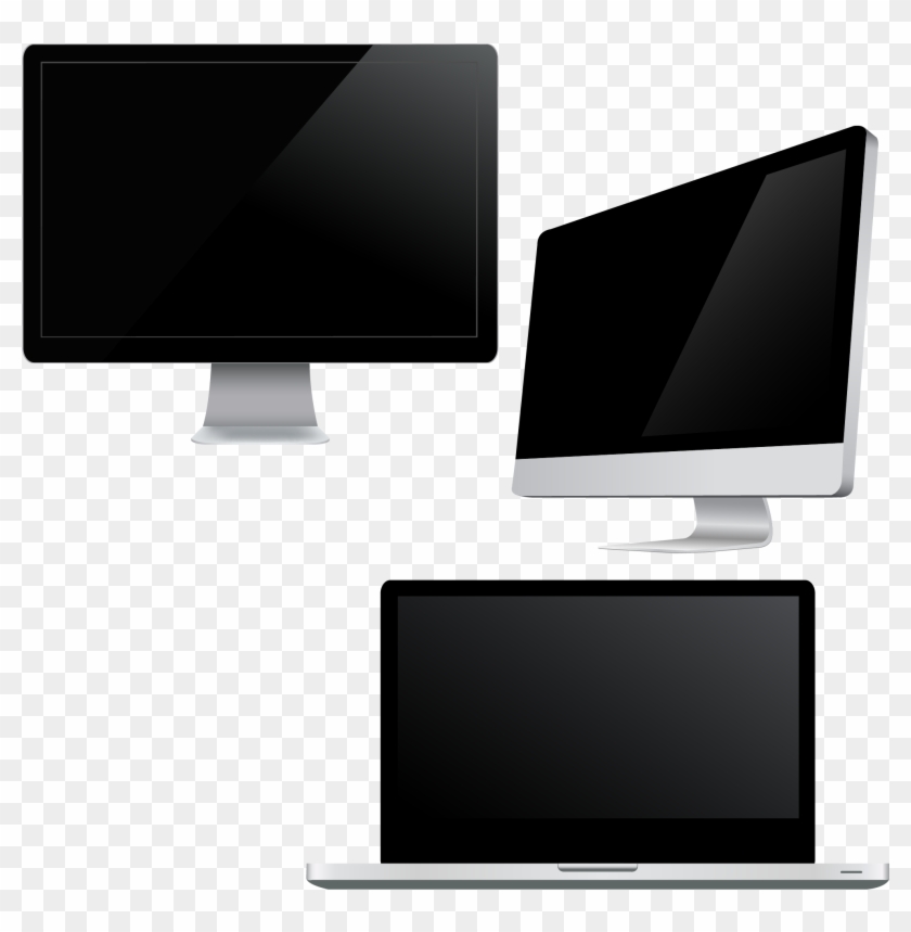 Laptop Computer Monitor - Apple Monitor Png Vector Clipart