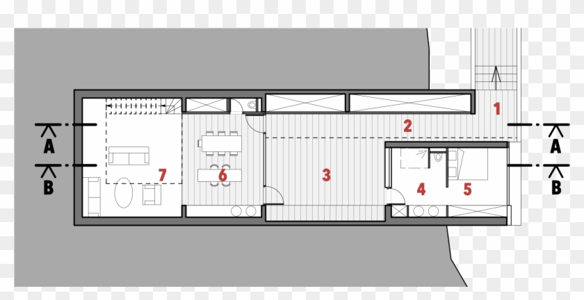 Christophe Benichou Architectures Bunker Du Surfer - Plan Clipart