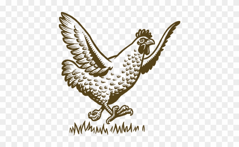 Free To Grow Naturally In Small Flocks - Free Range Chicken Logo Clipart