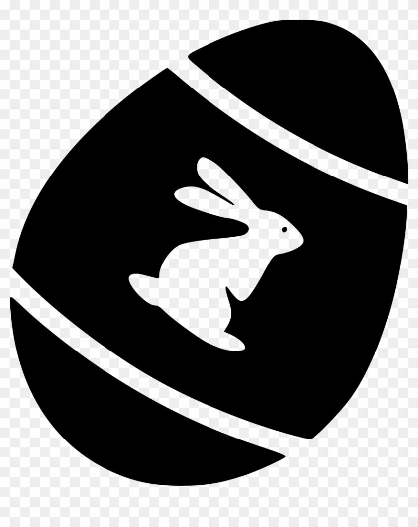 Graphic Decoration Easter Egg Hare Svg Png Icon - Black Easter Egg Transparent Clipart #5050197