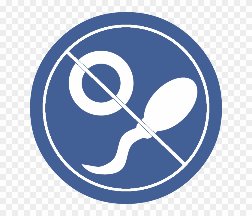 White Sperm And Egg Icons Crossed Out On Blue Circular - Phantom 4 Pro Prop Guard Clipart #5050230