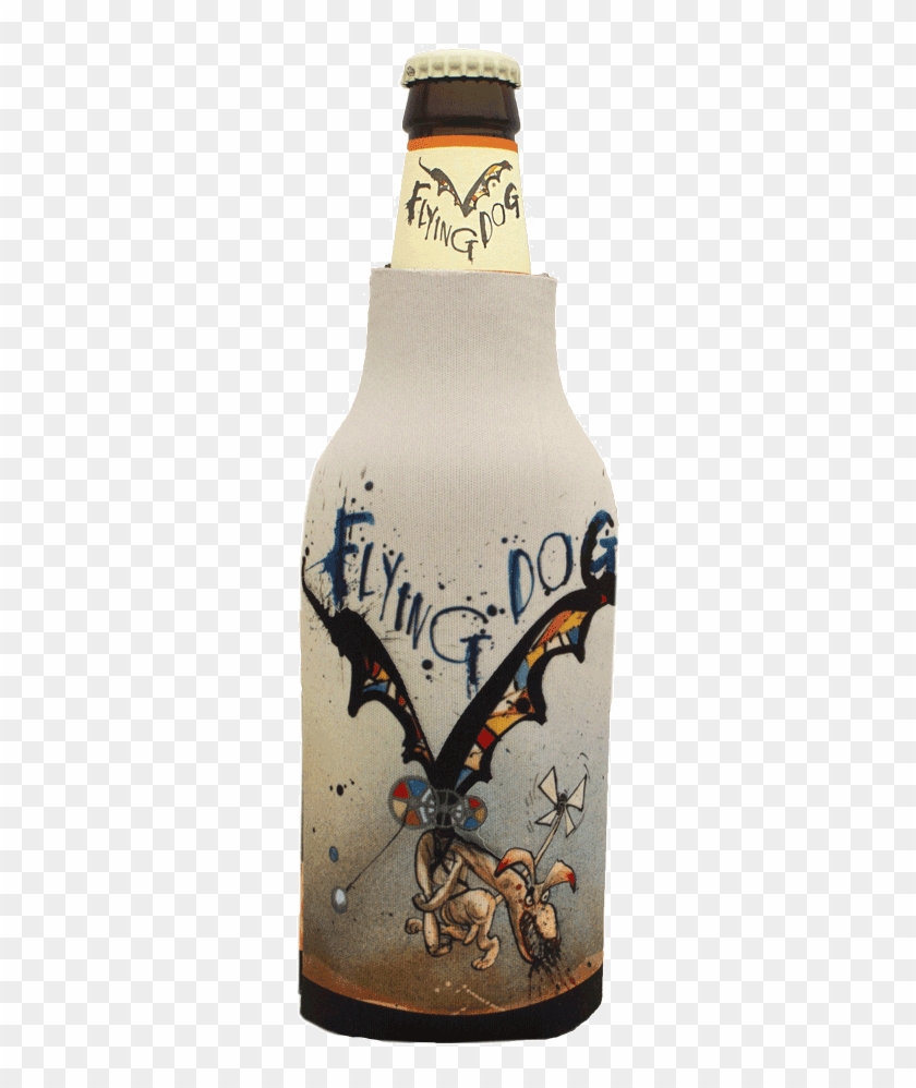 Doggie Bottle Koozie - Flying Dog Beer Clipart