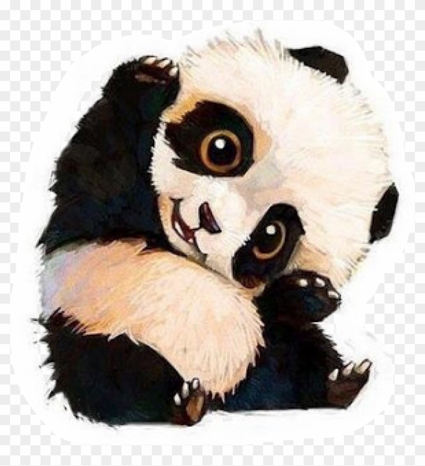 Panda Cub Chibi Kawaii 🐼freetoedit - Cute Baby Panda Drawing Clipart #5050676