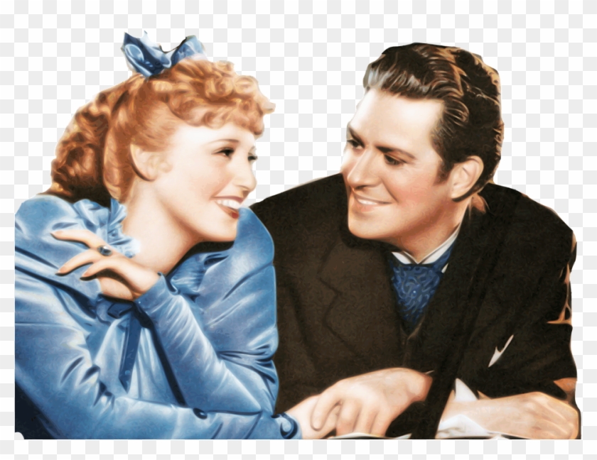 Happy Couple Png - Vintage Couple Illustration Png Clipart #5051467