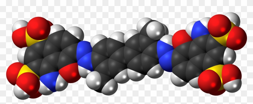 Evans Blue 3d Spacefill - Evans Blue Dye Structure Clipart