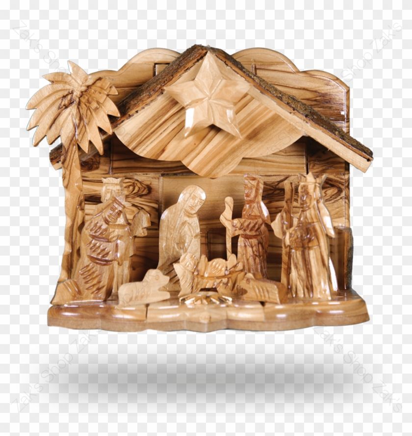 Home / Olive Wood / Inn Nativity Set - Wood Clipart
