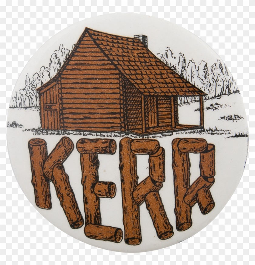 Kerr Log Cabin Button - Barn Clipart #5052069