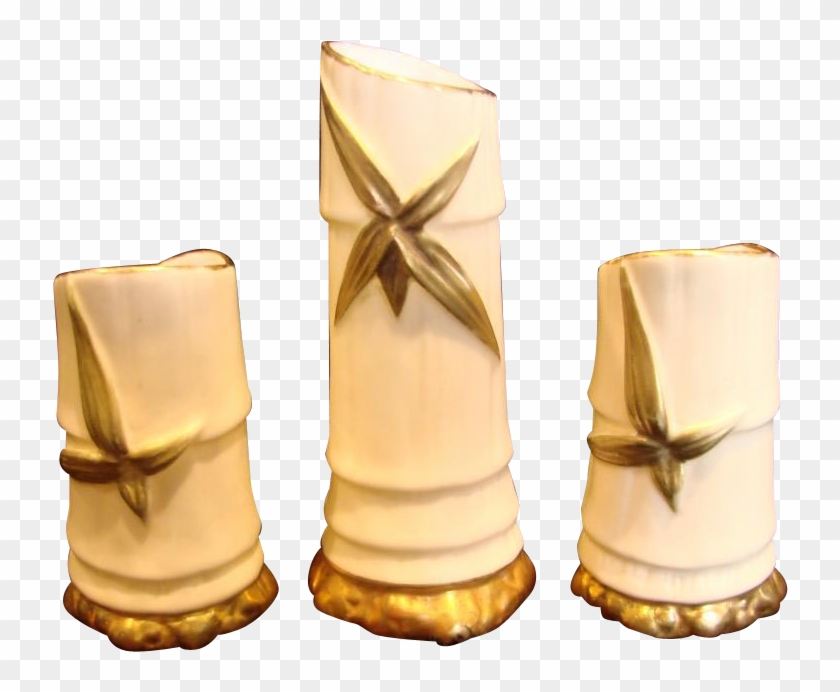 English Royal Worcester Set 3 Bamboo Sticks Shape For - Boot Clipart