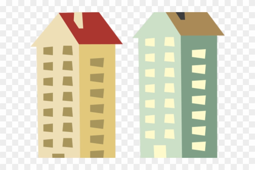Apartment Complex Clipart Buildin - House - Png Download