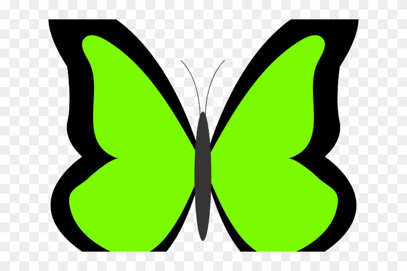 Rainbow Butterfly Clipart Png Format - Butterfly Clip Art Green Transparent Png #5053634