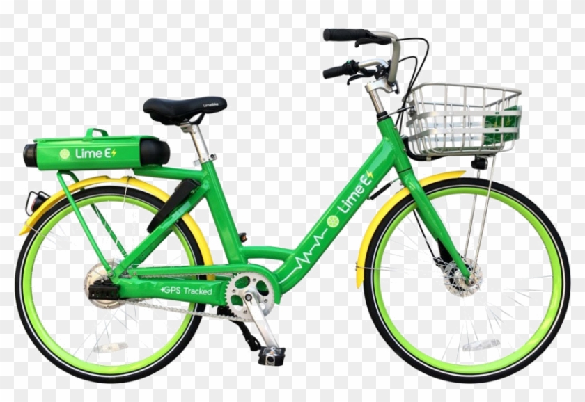 Lime E Electric Assist Bike - Electric Assist Bike Lime Clipart #5054263