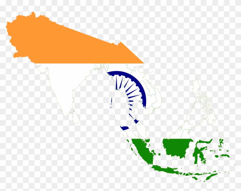 Flag Map Of India Clipart