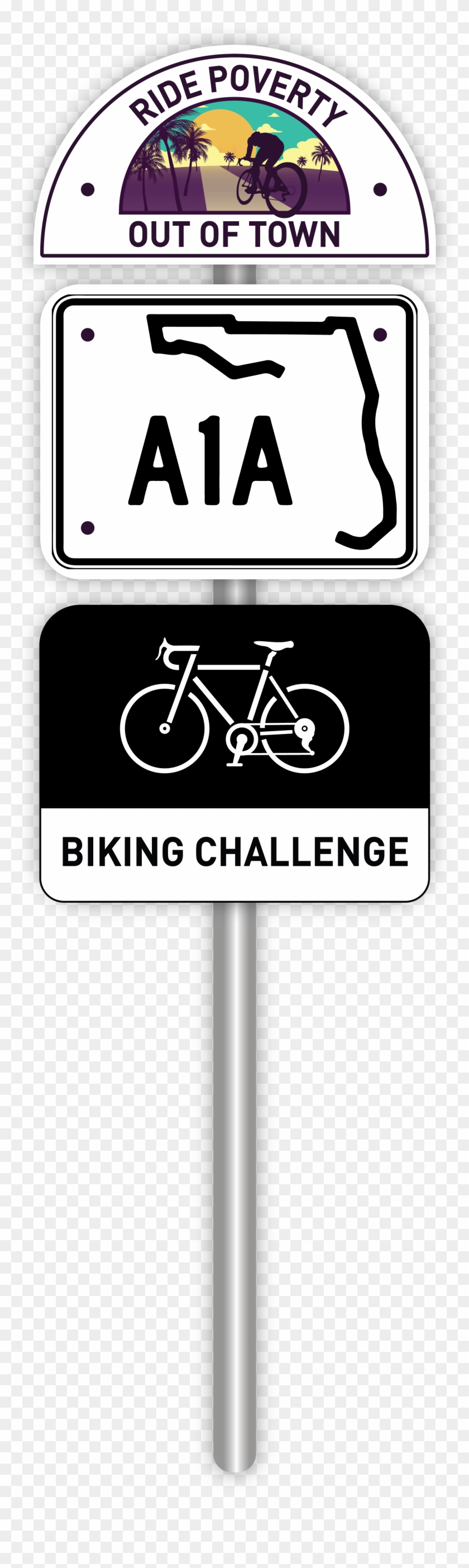 Ride Poverty Out Of Town - Traffic Sign Clipart