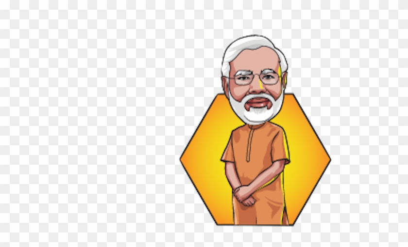 Narendra Modi Stickers Messages Sticker-5 - Narendra Modi In Cartoon Clipart #5054553
