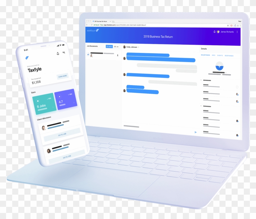 File Taxes Online And On The Go - Mobile Device Clipart