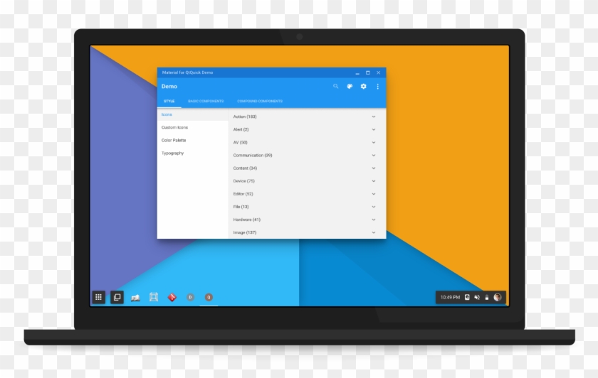 48643266 - Material Design Linux Clipart #5056103