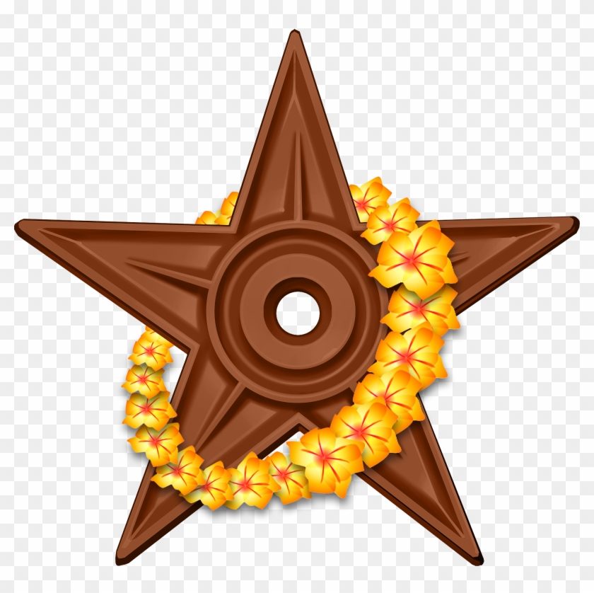 Wiki Lei Barnstar Hires - Barnstar Clipart
