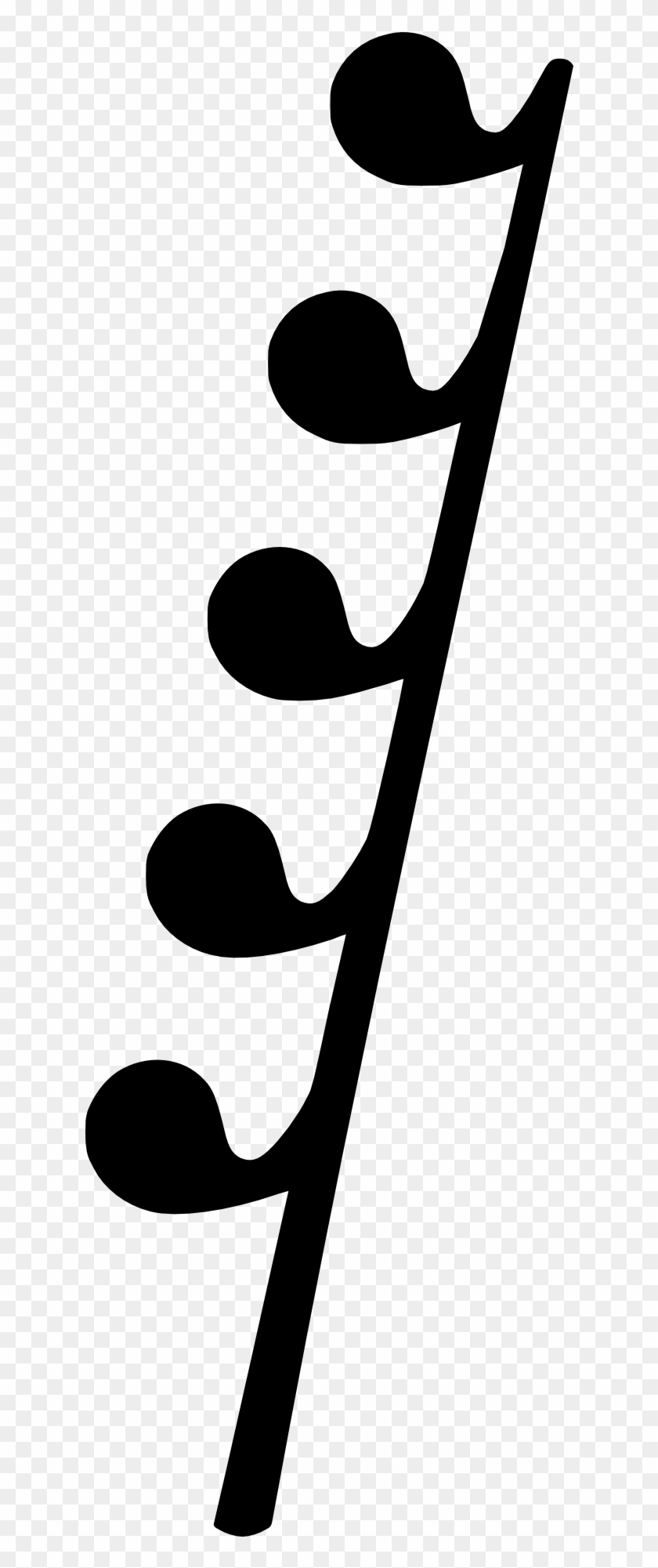 Music Note Musical Notation Symbol - 128th Rest Clipart #5057678