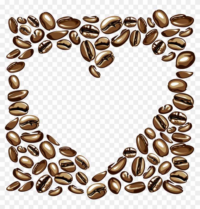 Coffee Beans Clipart Heart - Png Download #5057683