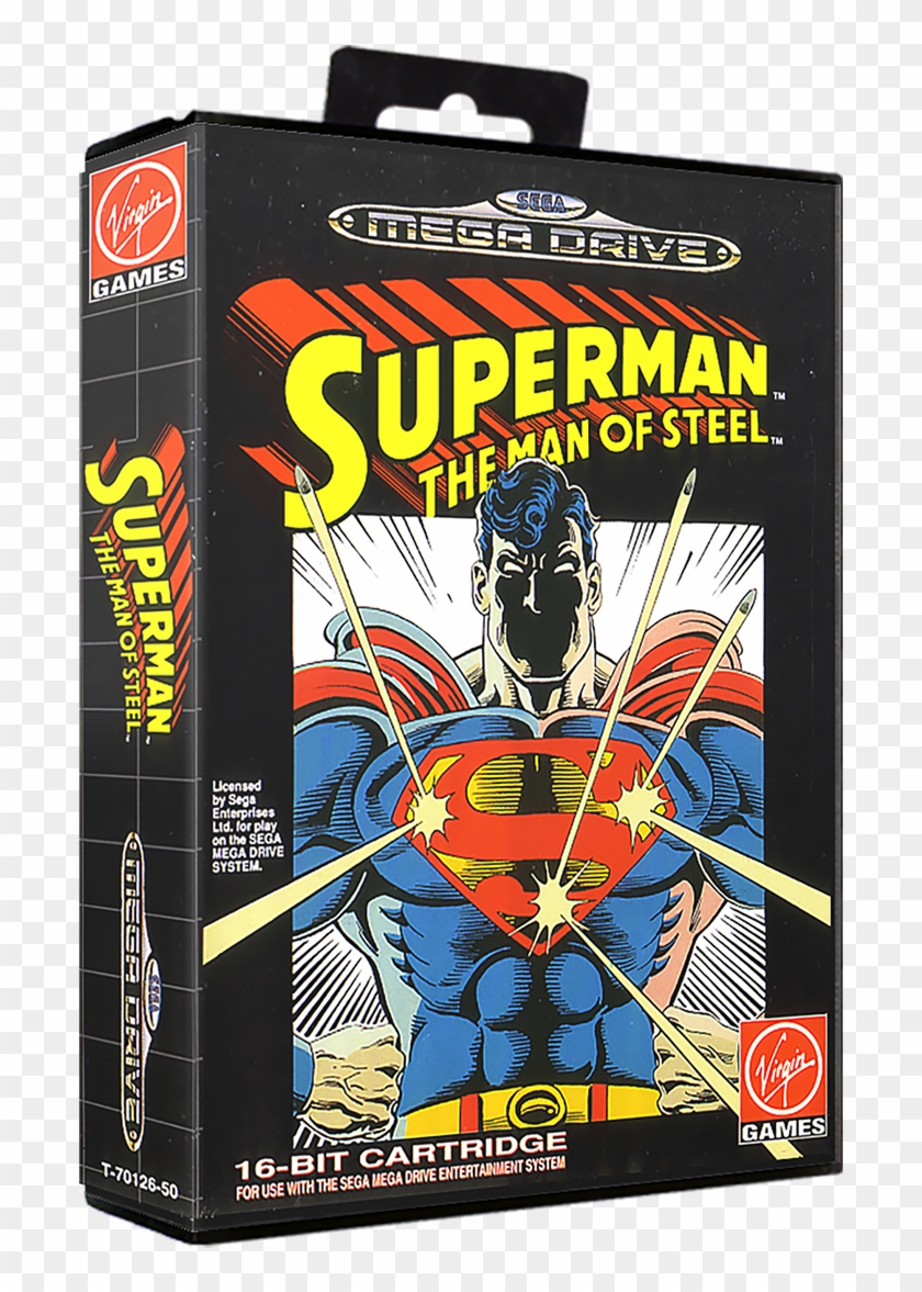 Superman - Box - 3d - Superman The Man Of Steel Mega Drive Clipart #5057907