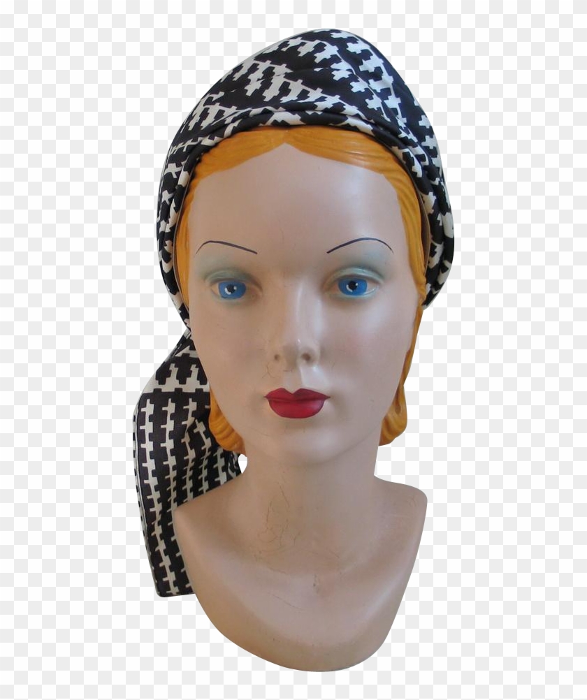 Sweet Little Turban From The Late 1960s Early 1970s - Mannequin Clipart